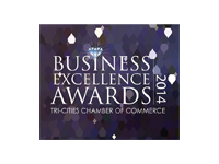 2014 Small Business of the Year Finalist, Tri-Cities Chamber of Commerce Business Excellence Awards
