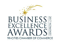 2017 Small Business of the Year Nominee, Tri-Cities Chamber of Commerce Business Excellence Awards